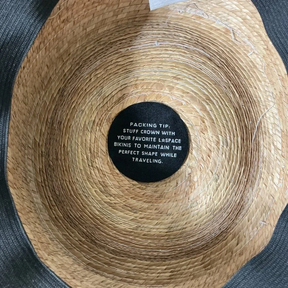 L*Space Wayne Wide Brim Straw Sun Hat NWOT